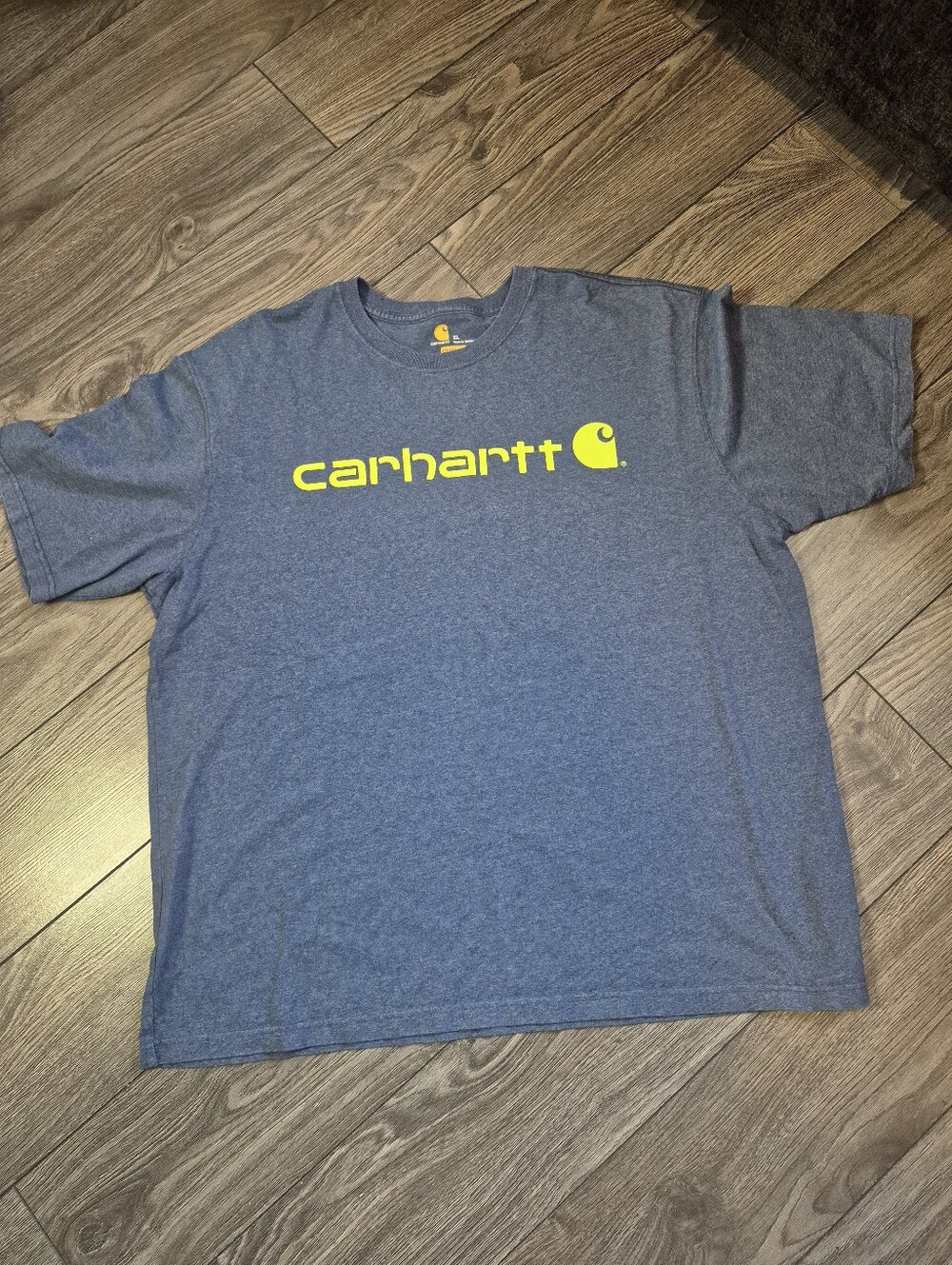 Carhartt Navy Short-Sleeve Tee with Neon Logo Fall 2019 Collection!